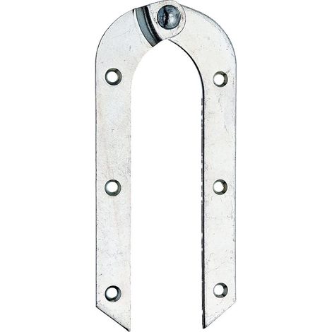 Alberts 341503 Charniere a profil arrondi coudee zinguee taille 200 x 21 mm (1/2)