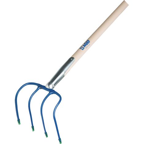 Agef FORCA CURVA A RAMPINO 4 denti con manico cm.120