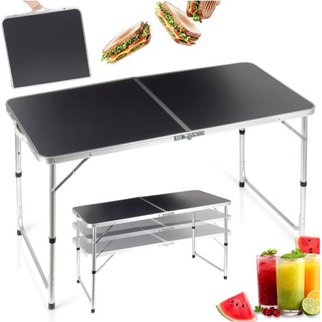 Touristentisch, klappbarer und ausziehbarer Camping- und Gartentisch 2-in-1 120x60 (1/5)