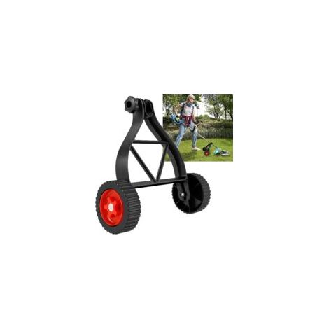 Stützräder für handgeführte Rasentrimmer, verstellbare Stützräder, Zubehör für Trimmer, Rasenmäher und Fadentrimmer (Farbe: Schwarz) - Crezuo