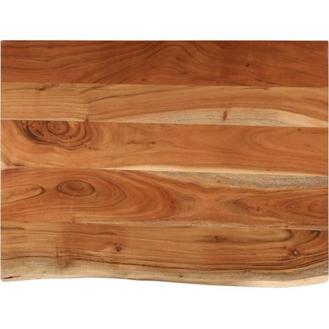 Comptoir de salle de bain 70x60x2,5 cm rectangulaire acacia (1/5)