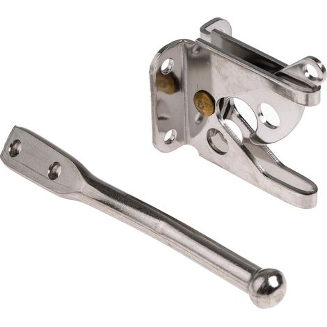 Rs Pro – Loquet en acier inoxydable 304 – Finition chromée – Verrouillable – Pour portes et portails – Résistant aux intempéries (1/4)