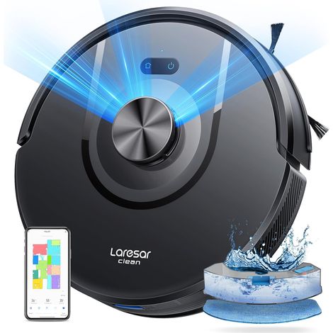 Aspirateur Robot, 10000Pa 200Mins Robot Aspirateur Navigation LiDAR Laveur, Robot Laveur de sol, Cartes Pour Sols Multiples, Commande APP/WiFi, Idéal Pour Poils d’Animaux, Tapis et Sols Durs (1/5)