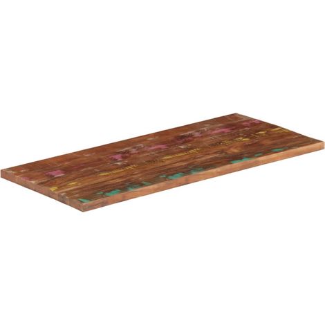 Dessus de table  Dessus de bureau  Plateau de table 110x70x2,5cm rectangulaire bois massif récupéré