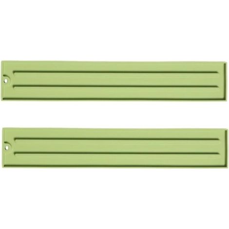 [NEVER USED] Set of 2 non-slip silicone pot lid storage mats with hydrophobic and heat-resistant design for kitchen countertops, green
