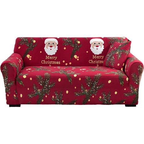 Housse de canapé extensible de Noël, housse de protection douce pour canapé, grandes housses pour canapés de 235 à 300 cm (1/5)