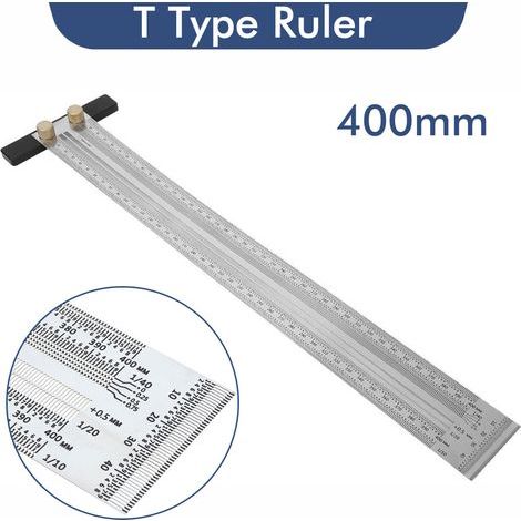 règle à trous de 400 mm Règle à tracer en acier inoxydable, règle à trous, règle de traçage pour le travail du bois, équerre, règle à trous pour le travail du bois, règle graduée, outils (1/5)