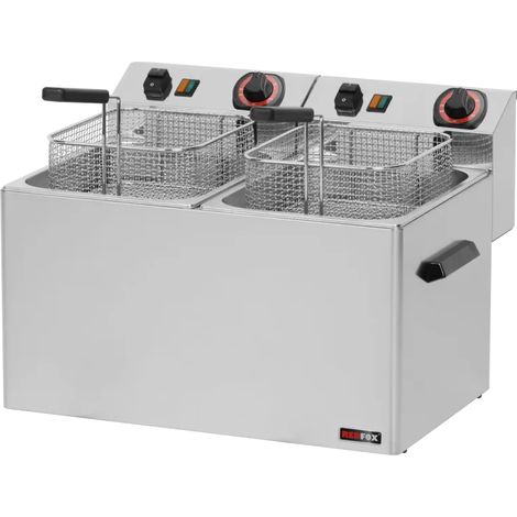 Friteuse électrique double 0,38 kW/l, 8+8 l TOP 230 V REDFOX - FE 77 - REDFOX