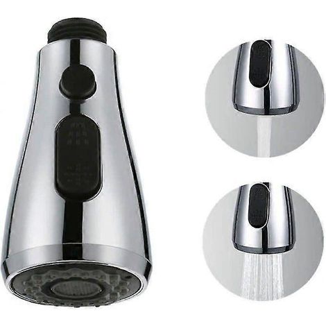 Mitigeur de douchette écologique avec fonction Eco-Stop, double fonction, raccords 1/2", idéal pour les éviers de cuisine, ne convient pas aux basses pressions. (1/5)