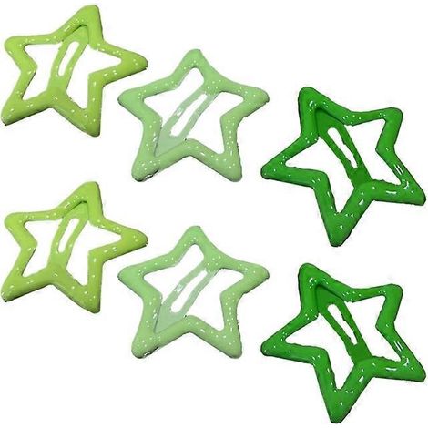 6 Barrettes Étoiles pour Bébés, Pinces Cheveux Étoiles, Accessoires Capillaires pour Filles, Lot de 6 Pins à Cheveux (1/4)