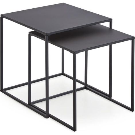 Karin Couchtisch Satztische 2 Stk. schwarz.
