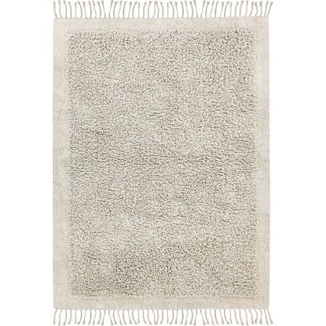 Rug BITLIS Light Beige 140 x 200 cm Cotton