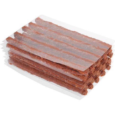 Kit de réparation crevaison, 30 bandes caoutchouc marron pour vélos et motos, outil portable les (1/5)