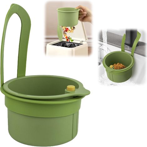 Passoire pour évier, passoire d'évier de cuisine, passoire à bouton pression, égouttoir en silicone pour évier, panier de vidange de cuisine amovible, pour la cuisine, le lavabo et l'évier (1/5)