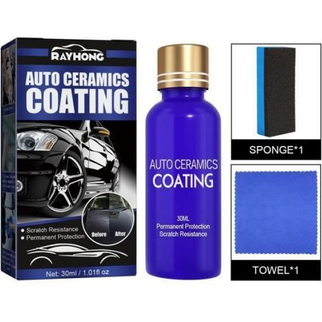Revêtement Céramique Voiture Ceramic Coating Car Anti Rayures Hydrophobe Protection Peinture Carrosserie Ajouter la Brillance (1/4)
