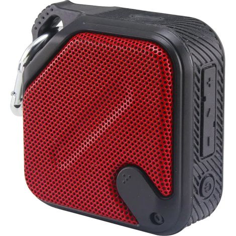 Enceinte Bluetooth carrée (bleue) avec microphone pour des basses améliorées et radiateur passif (1/5)