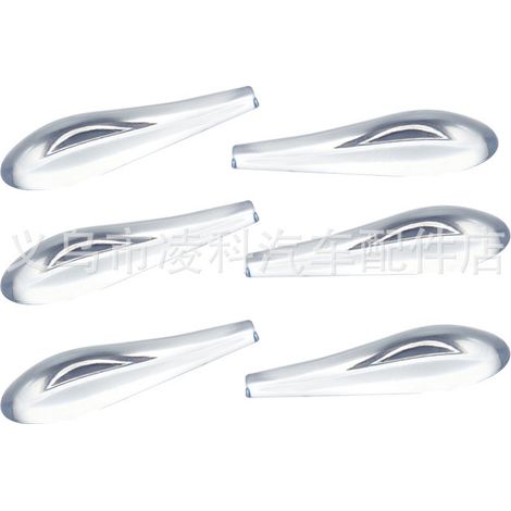 Car anti-scratch spoiler, wind resistance and noise reduction spoiler, taillight decorative plastic protective sticker - high quality plastic - white, set of 6 pieces (1/4)