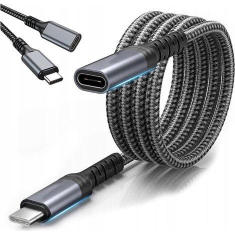 KABEL-Verlängerungskabel USB-C Buchse Thunderbolt 3 4K 60 Hz 10 GB 100 W 2 m Zenwire ZC-12