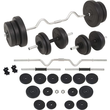 Langhantel- und Kurzhantelset 60 kg