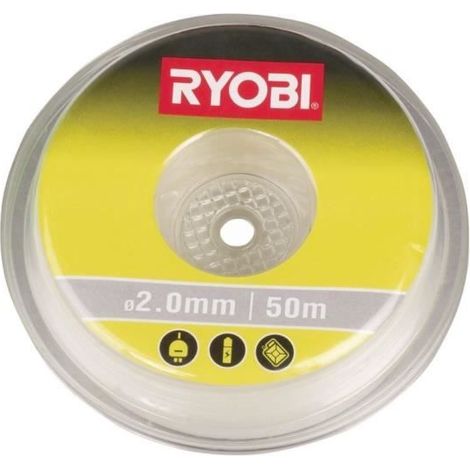 RYOBI Bobine fil rond 50m diamètre 2mm blanc universel RAC103