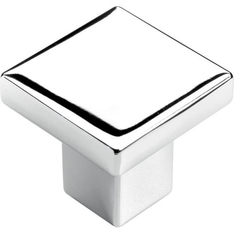 Hettich Möbelknopf Zinkdruckguss verchromt 30,0 x 30,0 mm - 1 Stück Filzgleiter & Möbelgriffe