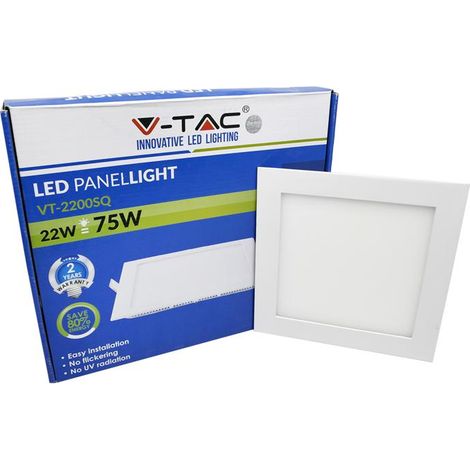 22W PANNELLO LED MINI SENZA DRIVER QUADRATO BIANCO FREDDO 6000K - Luce FREDDA (1/2)