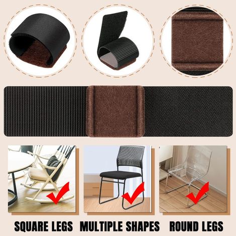 24 almohadillas de fieltro, cojines de fieltro para patas de sillas y muebles, protectores de muebles y suelos (1/5)