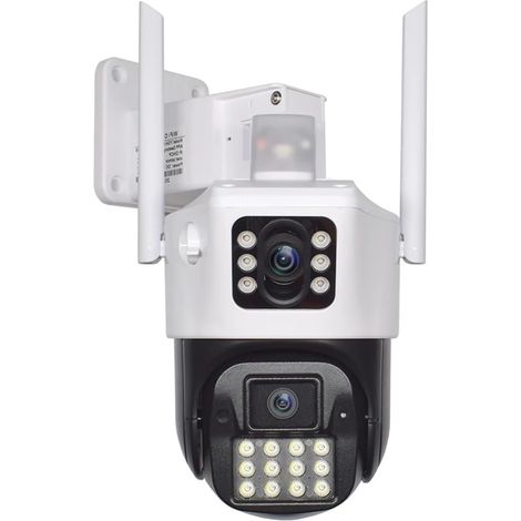 Caméra de Surveillance extérieure 4K WiFi à Double écran 5 MP avec détection Humaine par IA et Fonction PTZ(5MP NO SD Card) (1/5)