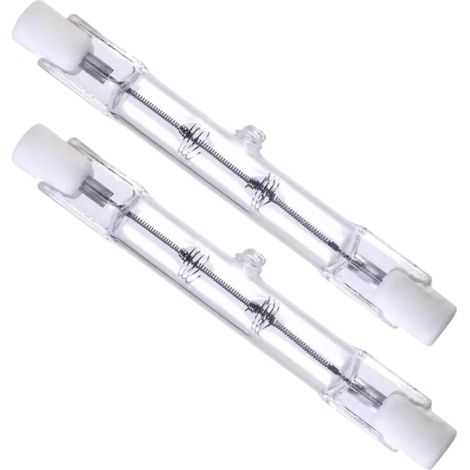 Ampoule halogène R7S 120 W = 150 W 78 mm, projecteur linéaire de sécurité, culot J28 (lot de 2) [Classe énergétique G] (1/5)