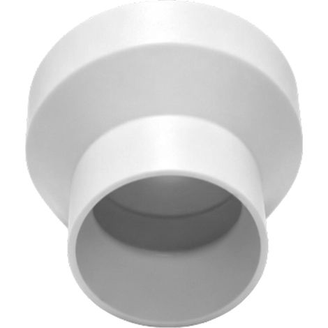 2 pièces 6 à 4 pouces réducteur de conduit raccord de ventilation en ligne connecteur de conduit d'air pour hotte de cuisine ventilateur d'extraction de salle de bain blanc 150/100mm (1/5)