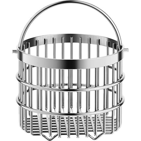 Cestino moderno in rete di acciaio inox, ideale per temperature fino a -12