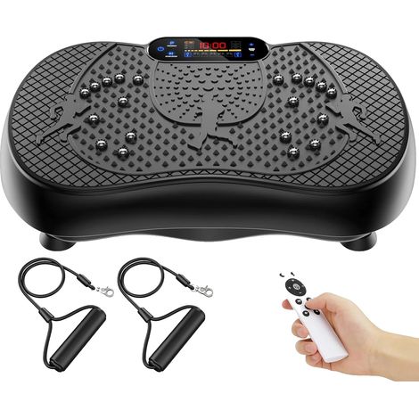 Vibrationsplatte, 180 Geschwindigkeitsstufen, Bluetooth-Lautsprecher, LCD-Touchscreen (1/2)