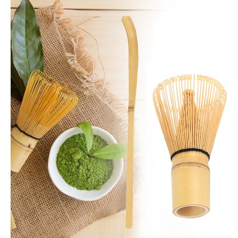 Bambus-Matcha-Zubereitungsset, Besen, Haken, Bambuslöffel, Chashaku Matcha-Teebesen (1/5)