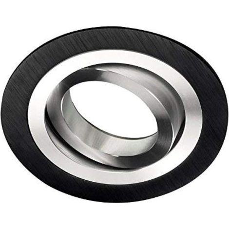 Spot encastrable rond, il inclut douille GU10, diamètre 9,3 x 2,5 cm, couleur noir (1/5)