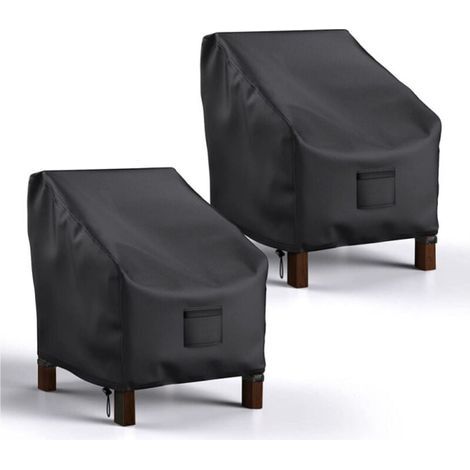 Housse de chaise de jardin 2 pièces, Housse de Protection pour Chaise, Housse Fauteuil Jardin Exterieur, Protecteur de Chaise en Tissu Oxford 2100d, Imperméable, Coupe-Vent, Résistant au Froid (1/4)
