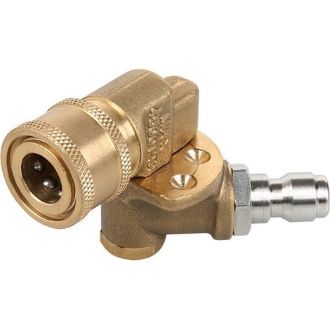 1. Buse en cuivre ajustable pour nettoyeur haute pression, accessoire auto anti-corrosion, buse de lavage robuste. (1/4)