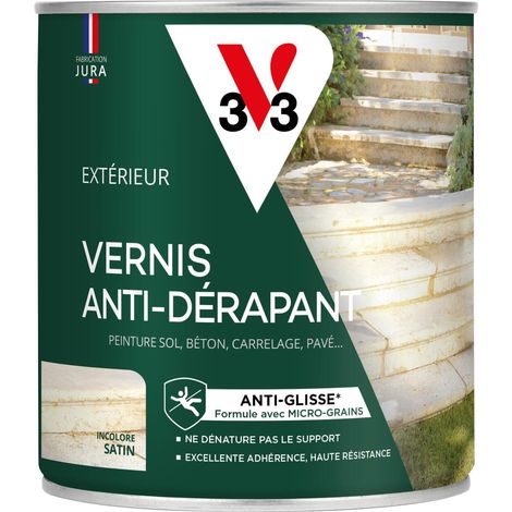 V33 Vernis sol extérieur, antidérapant, Incolore 0,75L (1/2)