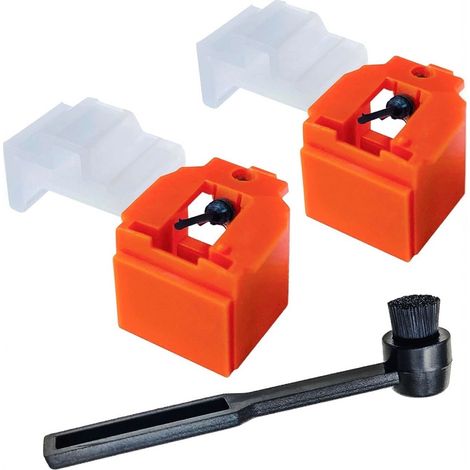 Ersatznadeln: Aiwa AN11 ALE33 ATN3600CN15 (2 orange Nadeln, 1 schwarze Bürste) (1/5)