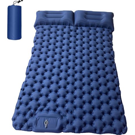 Eosnow 2-Personen-Campingmatte mit Luftkissen, tragbare Matratze, wasserdichte Rucksack-Isomatte
