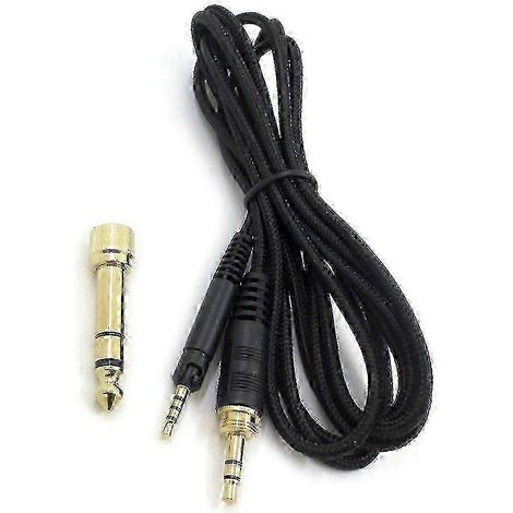 Câble pour casque Sennheiser HD598/599/569 (2025) en cuivre OFC tressé, 2 m, avec adaptateur 6,35 mm pour Apple et Android (1/5)