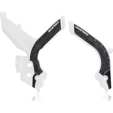 PROTECTORES DE CHASIS ACERBIS X-GRIP KTM EXC / EXC-F / XC-W / XCF-W '20-'23 COLOR BLANCO / NEGRO