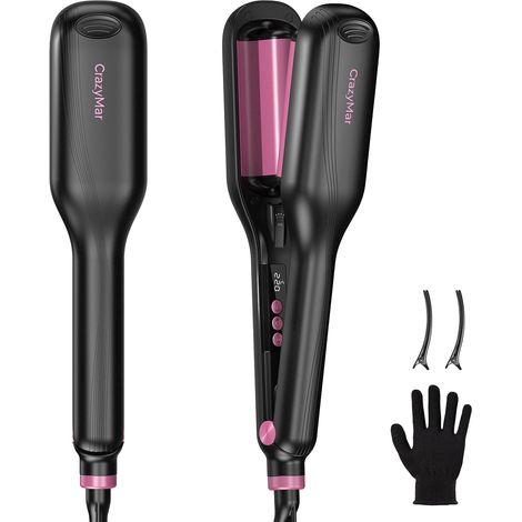 Curling Iron 25 mm, Ceramic Curling Iron, 15s Fast Heater, Smart Timer, Easy Clip, Instant Waves and 24-Hour Curls – For Beach/Party/Work/Travel (1/5)