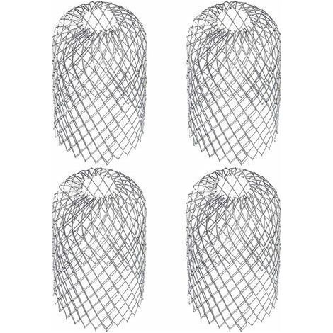 Lot de 4 Gardes de Gouttière en Métal Tamis de Filtre Extensible Crépine de Feuilles Protections de Tuyau de Descente pour Gouttières Tuyau de Descente (1/5)