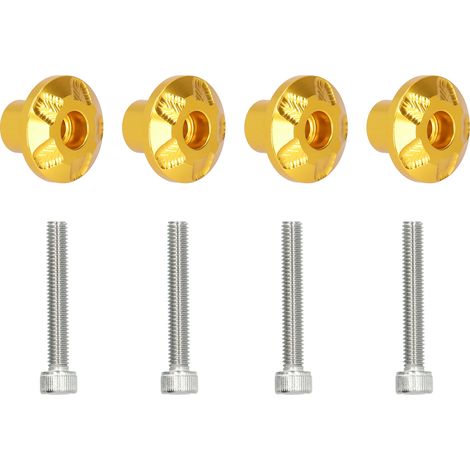 Lot de 4 vis de protection de cadre de garde-boue avant pour moto YAMAHA NMAX 125 150 155/SMAX 155/TMAX 500 530 (Or) (1/5)