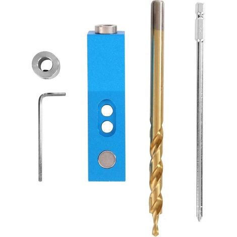 Fixation verticale de perceuse, kit de foret de gabarit de trou de fixation verticale droite Perforateur de localisation de trou pour le travail du bois (1/5)