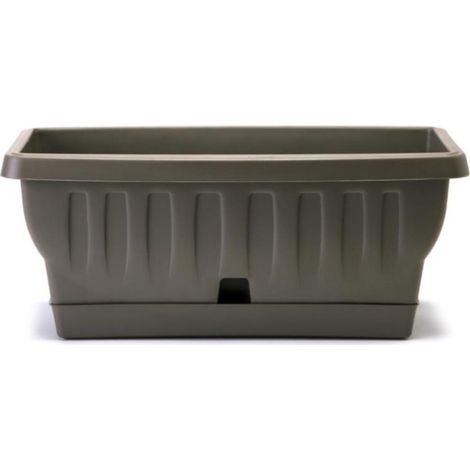 Fioriera Natura Grigia con Sottovaso 20 cm BAMA (1/2)