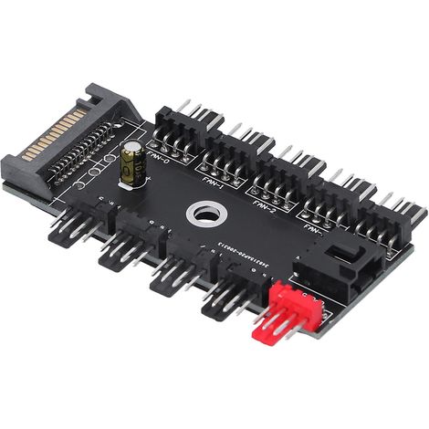 Contrôleur de vitesse pour ventilateurs SATA à 10 voies, 4 broches, accessoires informatiques 12 V (1/5)