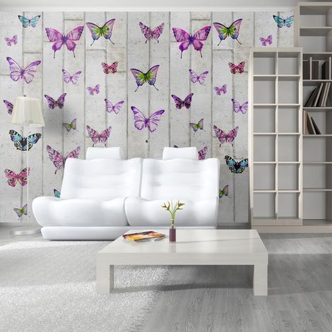 Papier Peint "Butterflies & Concrete" 50x1000cm (1/2)