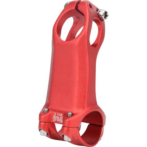 Potence de vélo ZTTO XC AirOperated à angle négatif en alliage d'aluminium (rouge 60 mm) (1/5)