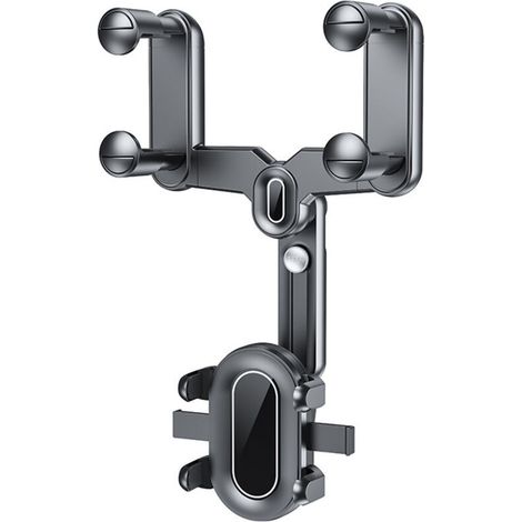 Support Téléphone pour Rétroviseur,Support de Téléphone Portable pour Voiture, Support de Téléphone Portable Rétractable Multifonctionnel à 360 ° Flexible et Rotatif (1/4)